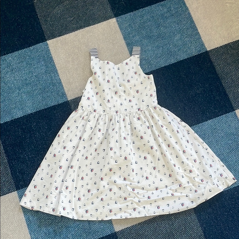 Florence Eiseman White Pleated Sundress Sleeveless